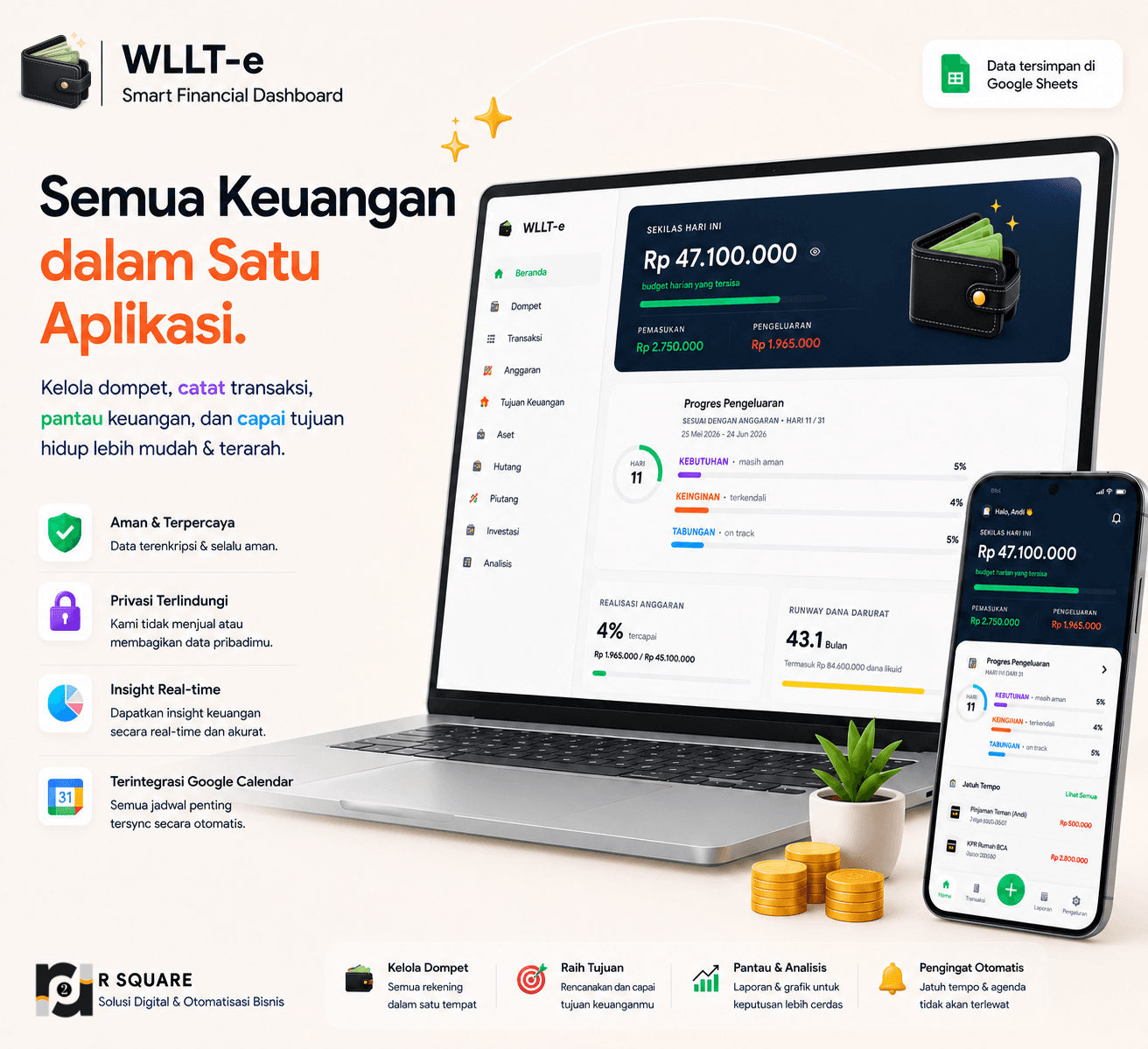 WLLT-e Smart Financial Dashboard - Preview 1