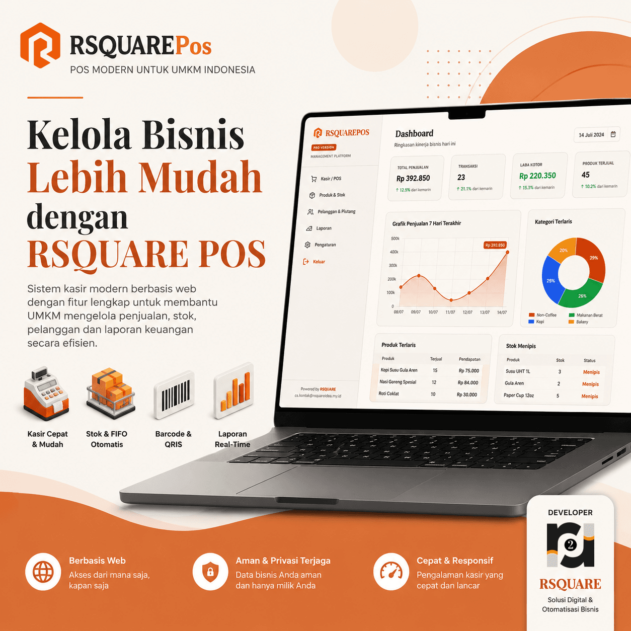 RSQUARE POS - UMKM Sederhana (Desktop) - Preview 1