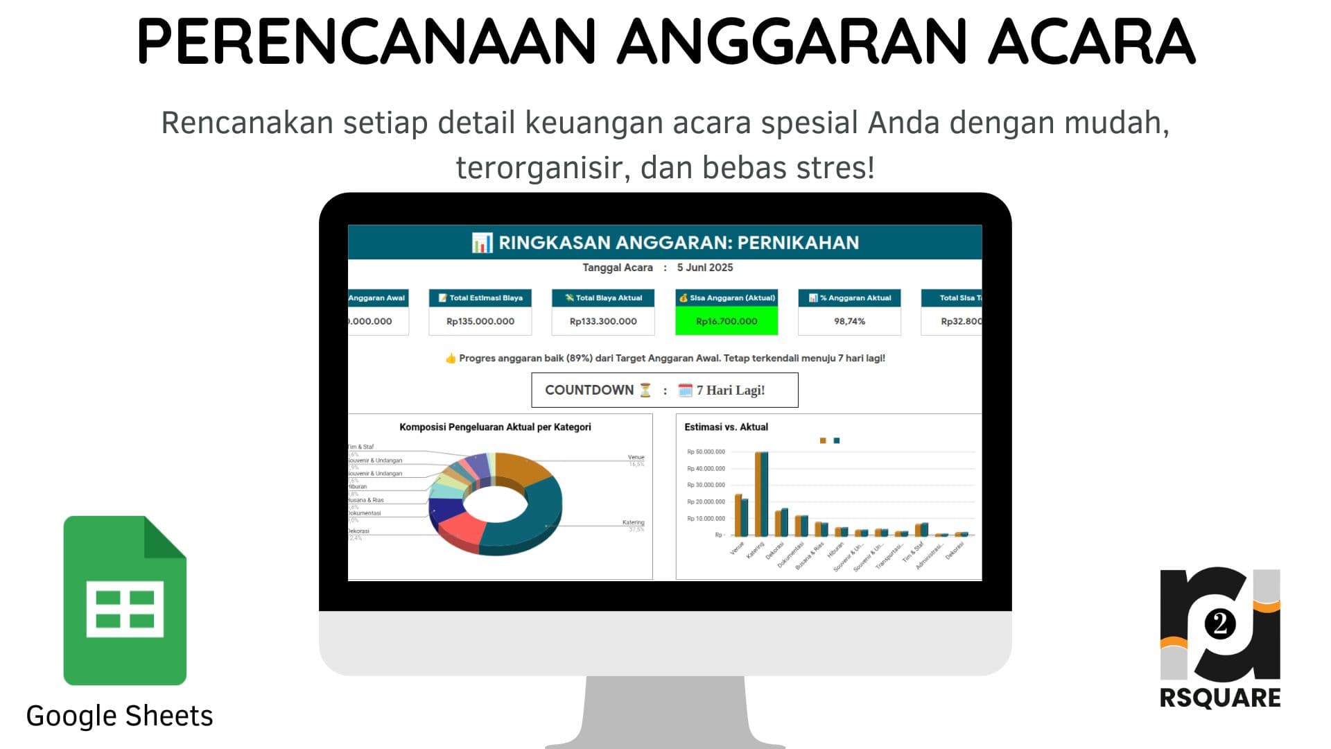 Template Google Sheets Perencanaan Anggaran Acara